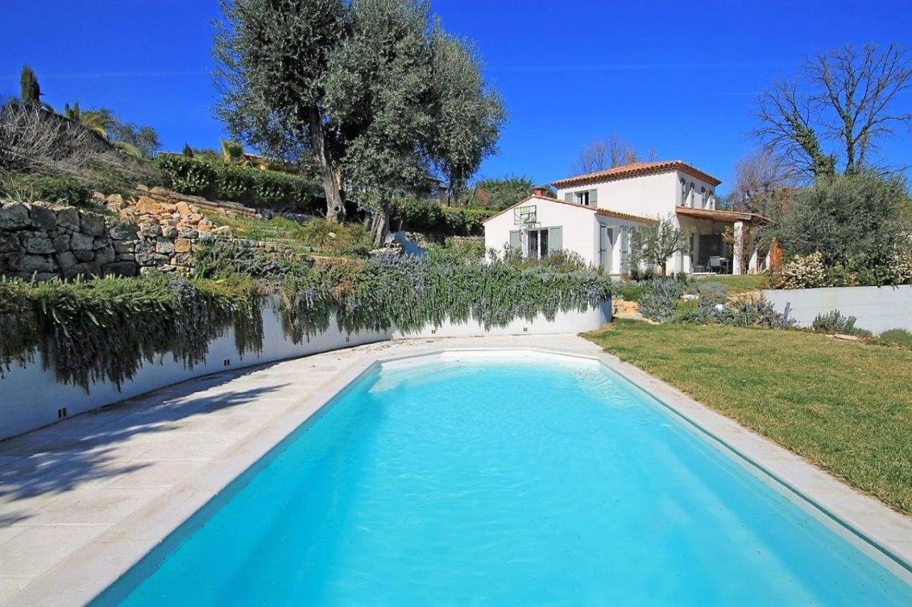 Cote D'Azur, Villa New Gold Dream With Heated And Privat Pool, Sea View Le Rouret Exterior photo